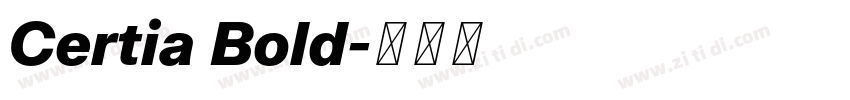 Certia Bold字体转换